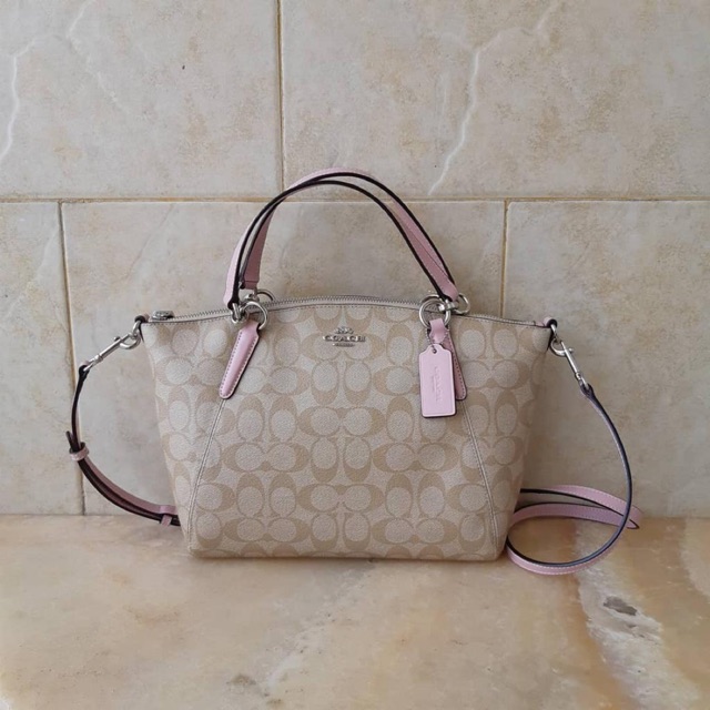 Tas coach small kelsey khaki carnation f28989