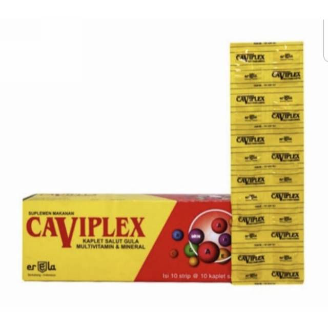 Caviplex multivitamin dan mineral (kemasan strip isi 10 tablet)