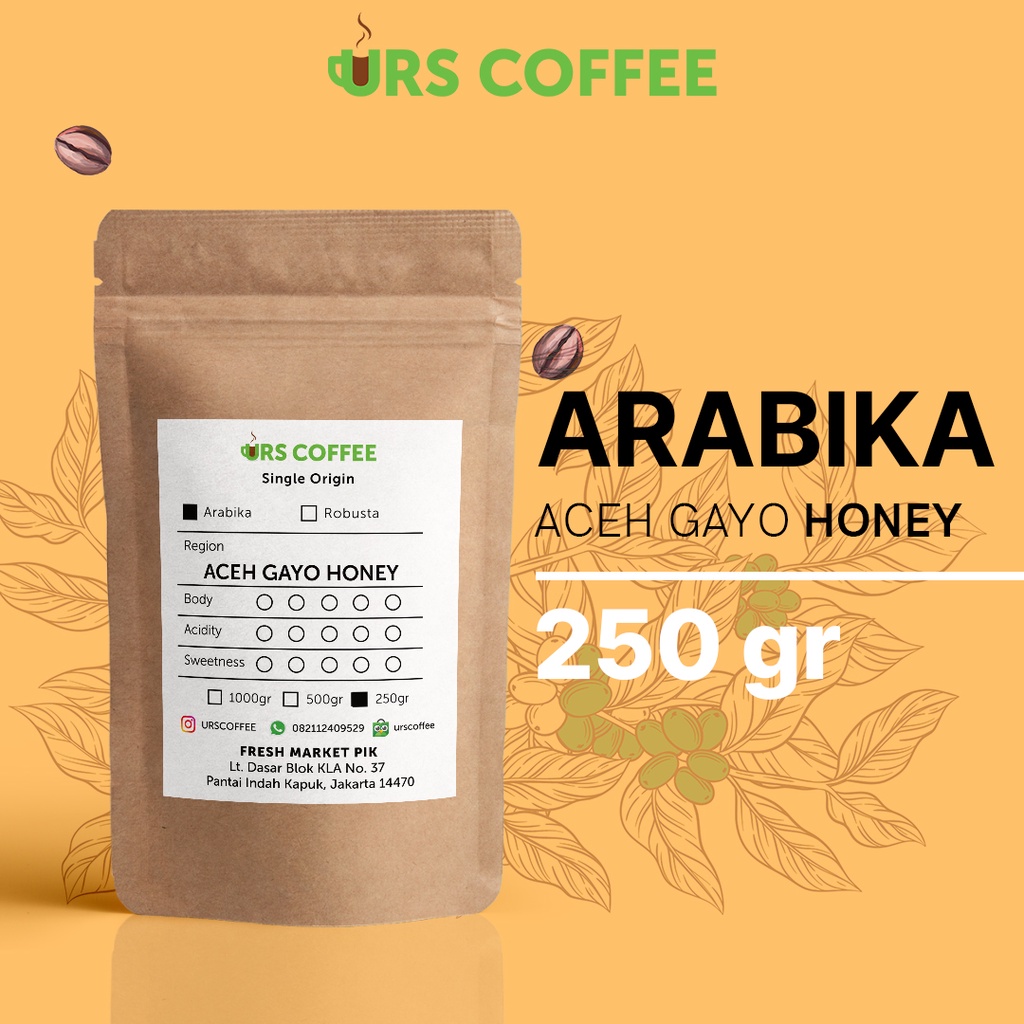 

Kopi Arabika Gayo Honey 250 gr