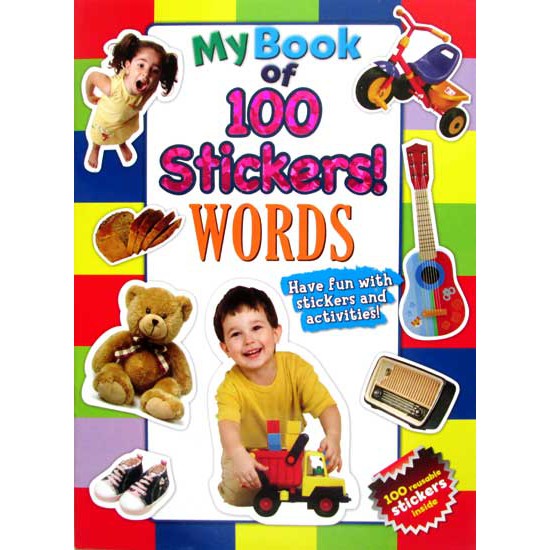 BUKU IMPOR MURAH My Book of 100 Stickers WORDS
