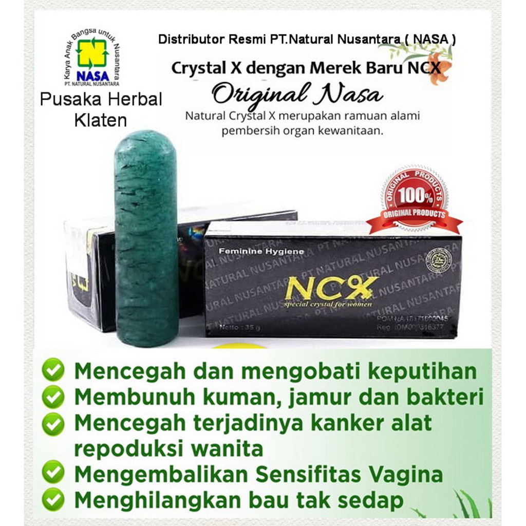 Crystal - X NCX BPOM ORIGINAL NASA ASLI ORI Crystal-X Crystalx Cristal Kristal Tongkat Miss V CX