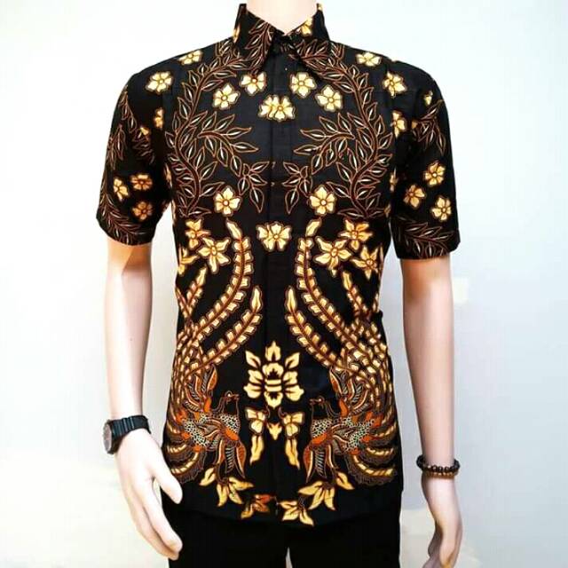 DISTRO Batik HRB026 Kenongo Kemeja Tosca Pende Pekalongan Padi M L Xl Sogan Tulis Halus Kemeja Batik