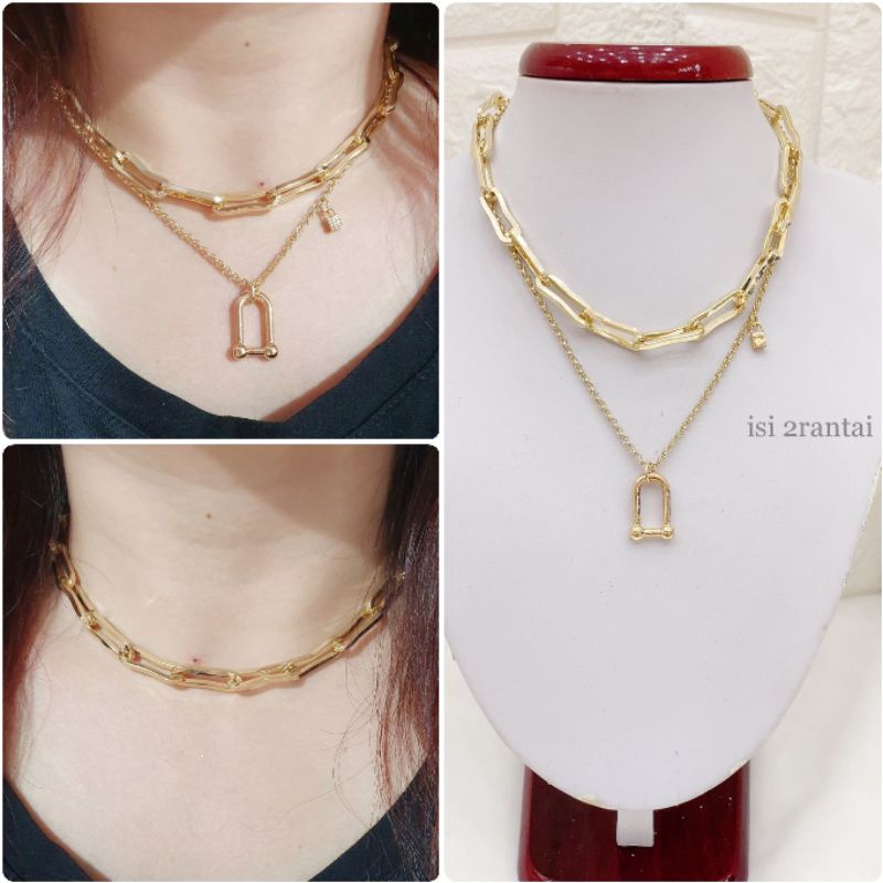 Kalung Silver925 perak Gold Kalung Rantai perak Premium Quality Anti karat anti alergi Ts0250