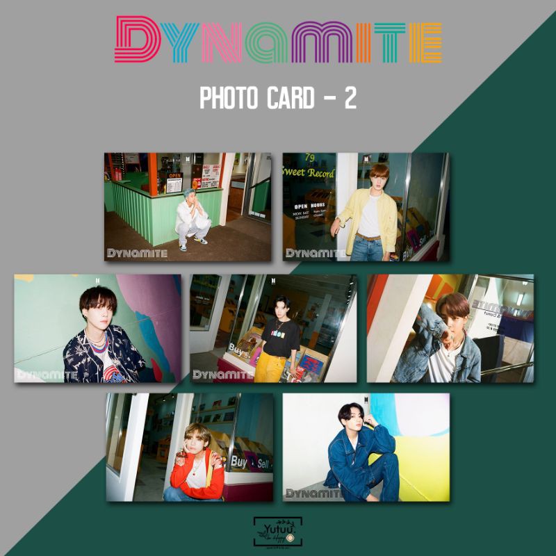 BANGTAN PHOTO CARD (PC)  DYNAMITE VER - 2 (SET DAN SATUAN) unofficial