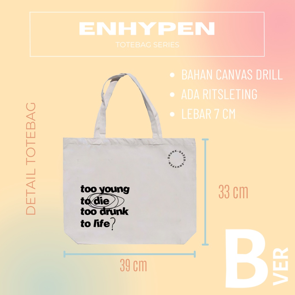 Totebag ENHYPEN canvas totebag kpop