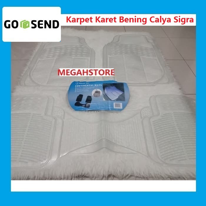 karpet karet 3 potong transparan bening universal mobil Calya/Sigra