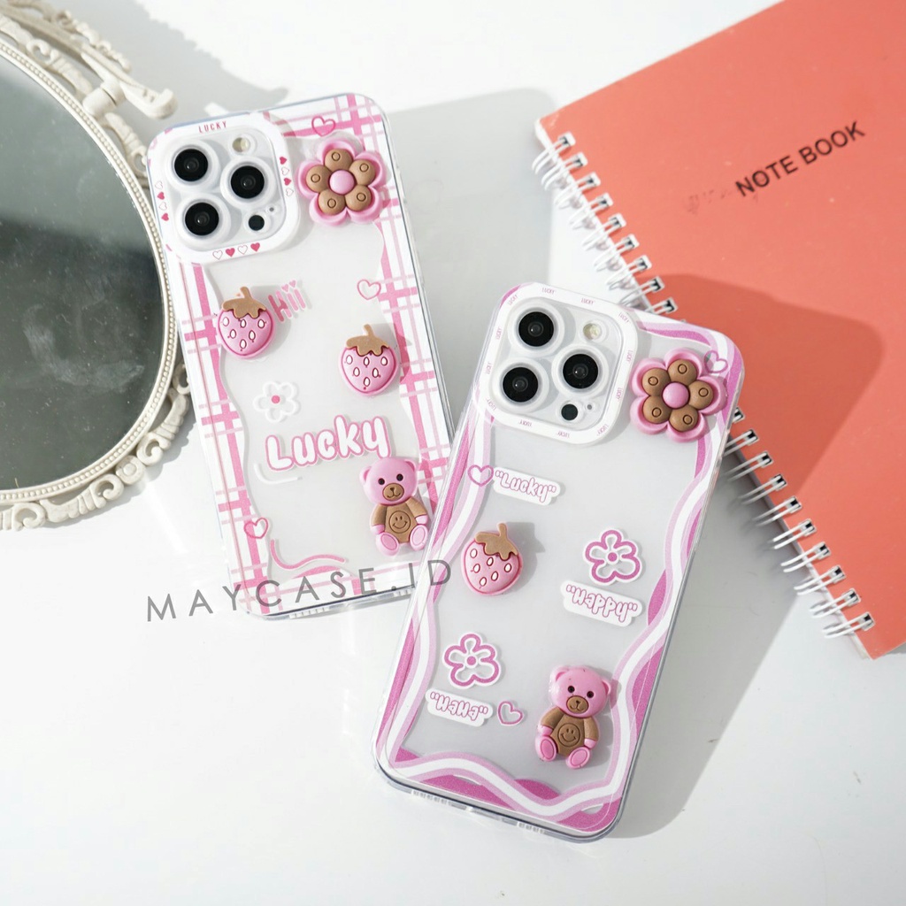 Softcase Transparan 3D5 Boneka Timbul Infinix Hot 11s NFC Hot 11 Play Hot 12 Play Hot 12i Hot 10 Pla