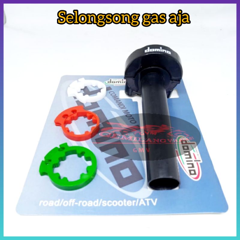 (Domino) Gas Spontan gas sepontan KSR motor 1 kabel 112cm impor motor ninja 150 R-RR, Satria Fu, RX king, Supra, Jupiter, Shogun, Supra, mx Dll-Slongsong gas domino
