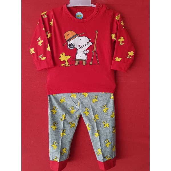 [YOSHIDA] BAJU SETELAN PANJANG ANAK - SNOOPY