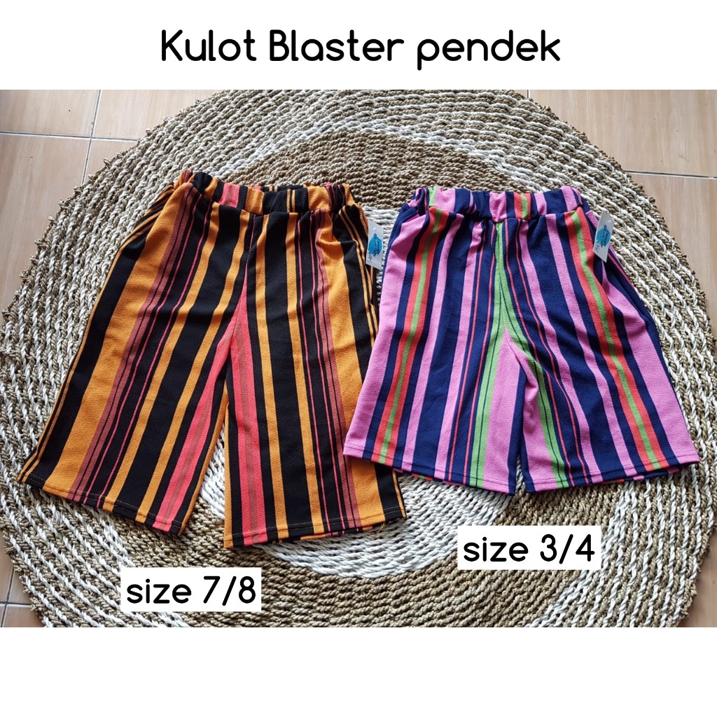 (BISA COD) CELANA KULOT PENDEK SALUR MOTIF - Kulot Crepe Wafel Wanita Pendek Tanggung