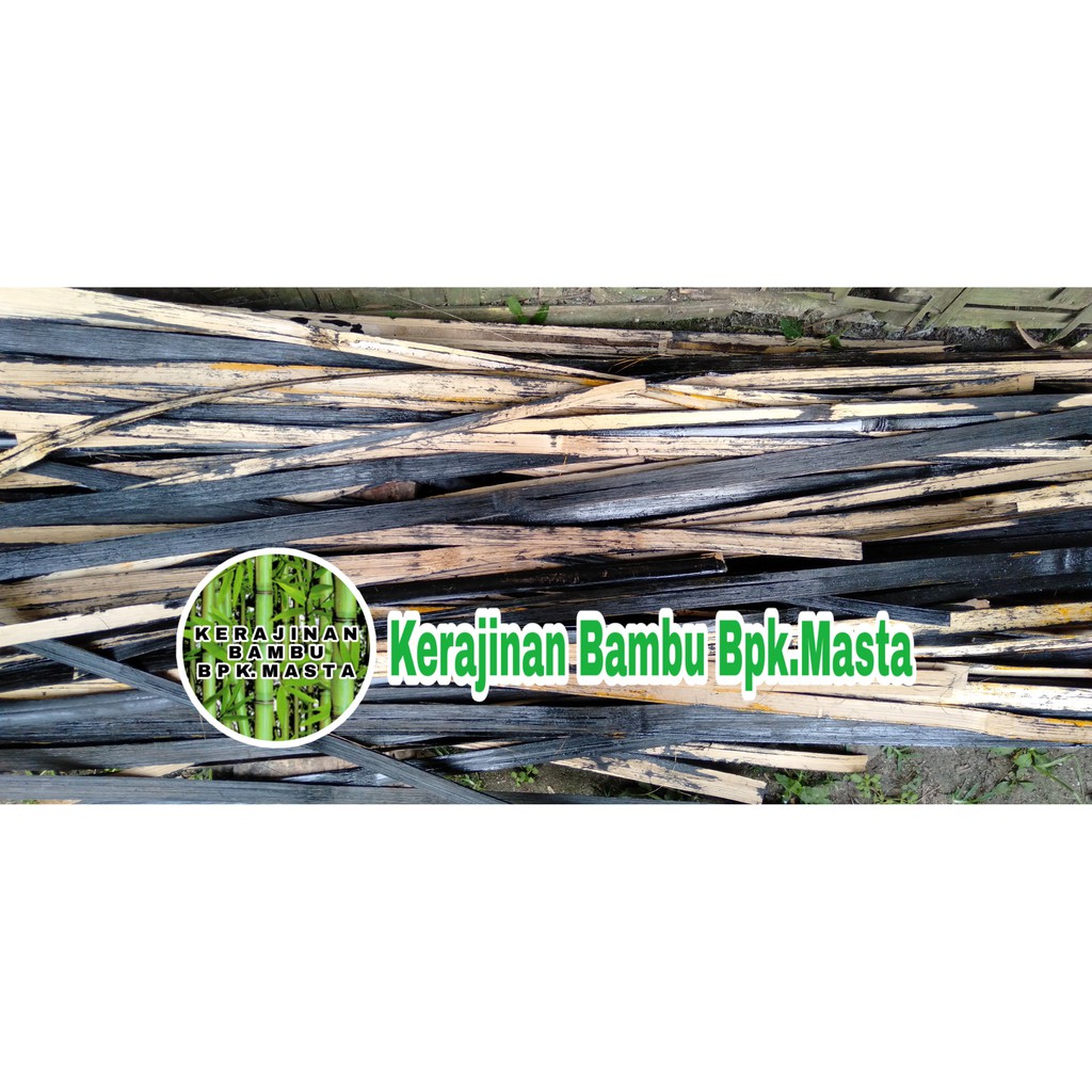 Iratan Anyaman Bambu Bilik Warna Hitam