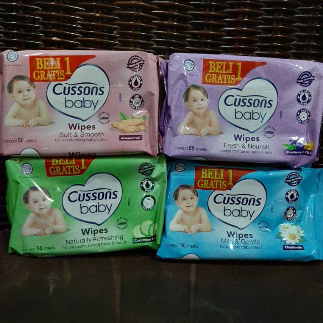 Cusson Baby Wipes 50s Beli 1 gratis 1