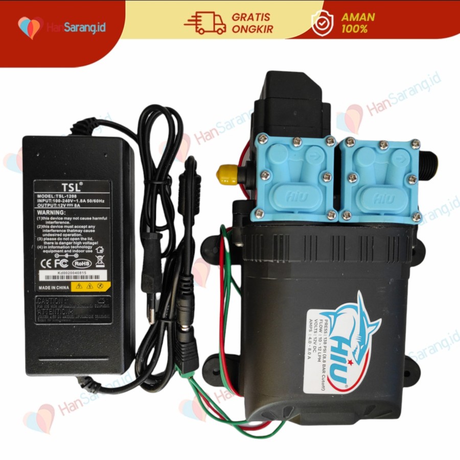 PAKET Dinamo Sprayer Dual Pump Double Pump 138psi Hiu Adaptor 8 Alat Cuci Mobil Motor