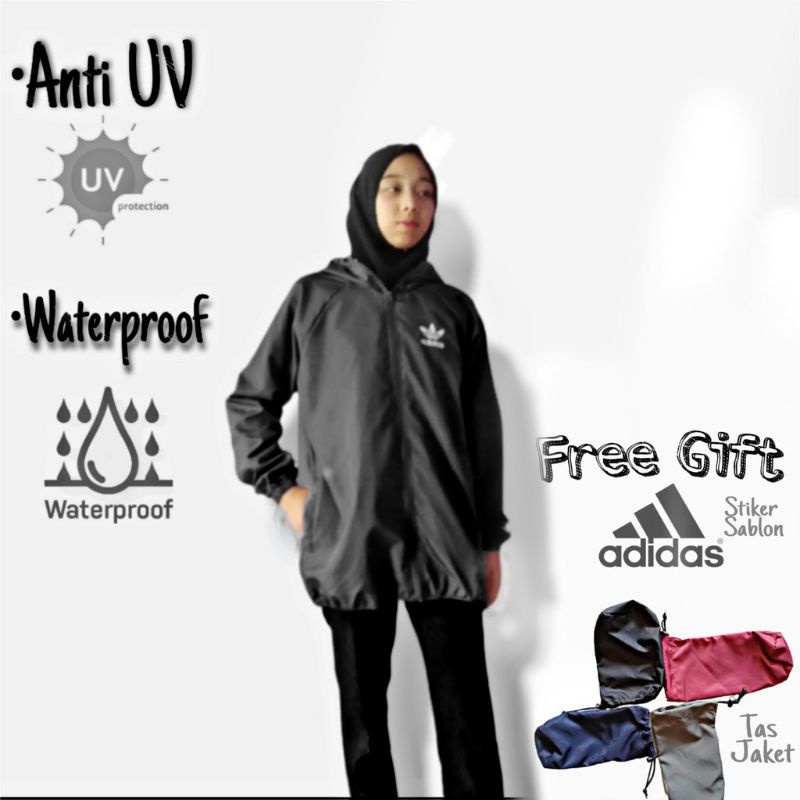 jaket running pria wanita anti UV