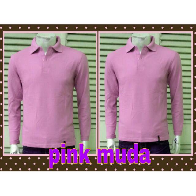 Kaos Polo Shirt Lengan Panjang/Kaos Pria Katun Pique Lacoste