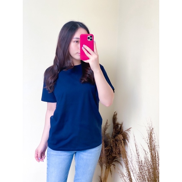 Kaos Polos Wanita Jumbo Baju Polos L XL XXL XXXL Kaos Cewek Lengan Pendek Tshirt Oversize