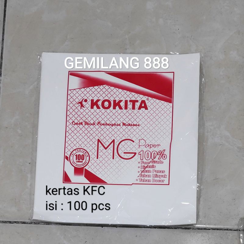 Kertas Nasi putih,  Kertas KFC - kertas Burger/Kebab, Kertas Bungkus nasi