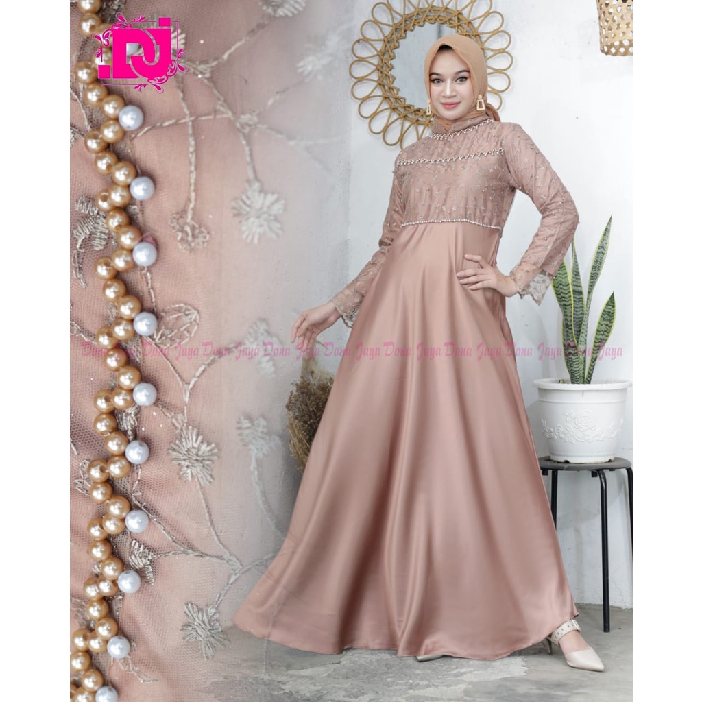 Kebaya Gamis Tiara Payet DJ / Kebaya Wisuda Modern / Gamis Pesta Mewah / Dress Kondangan