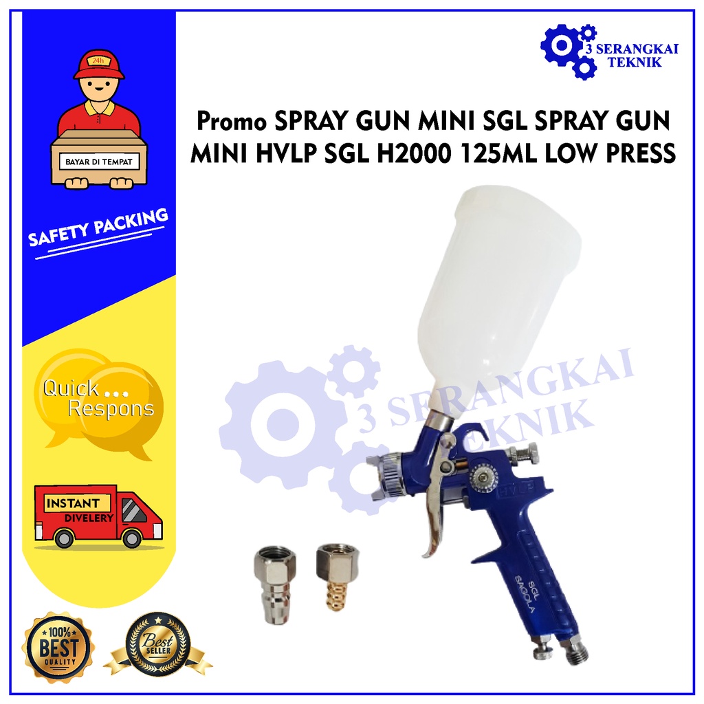 SPRAY GUN MINI SGL SPRAY GUN MINI HVLP SGL H2000 125ML LOW PRESS