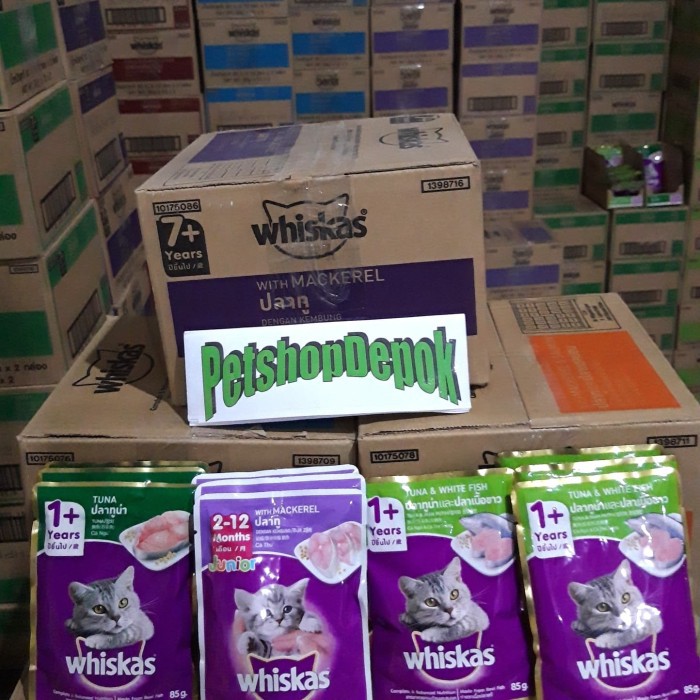 

Spesial whiskas saset 85gr all varian 1dus isi 24 sachet Limited