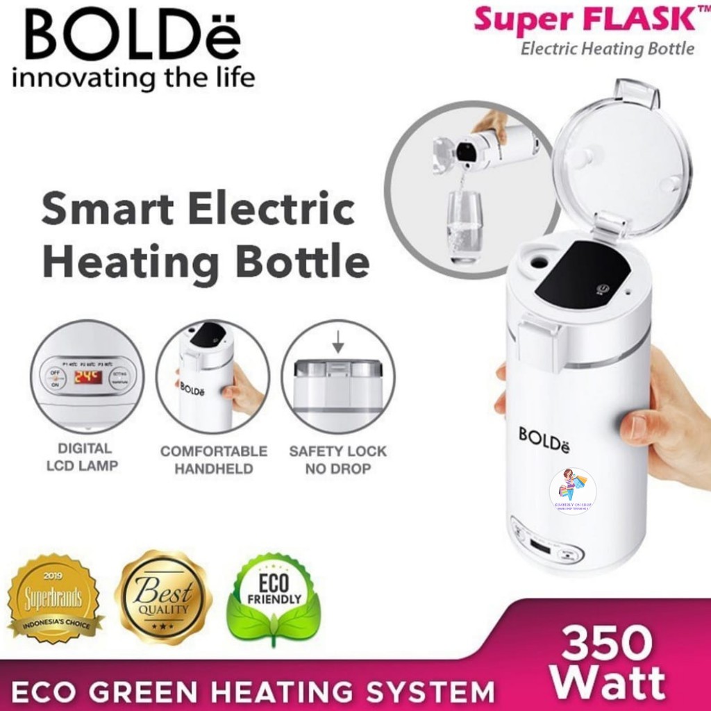 Bolde Travel Smart Super Flask Electric Heating Bottle Pemanas Air Portable