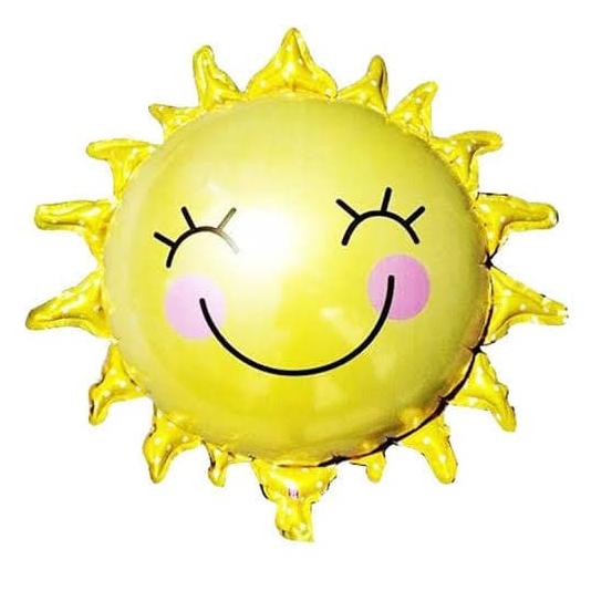 BALON FOIL BUNGA MATAHARI MINI/ BALON BUNGA MATAHARI