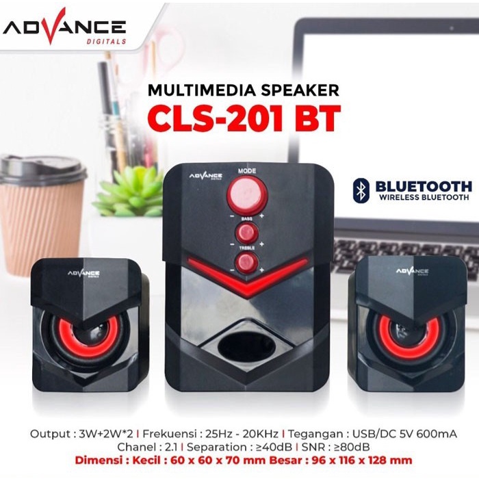 Speaker Advance CLS-201 CLS-201BT Bluetooth Super Bass