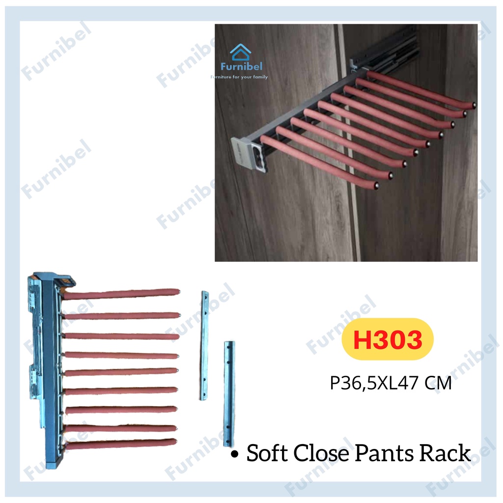 Rak Celana Soft Close - Soft Close Pants Rack