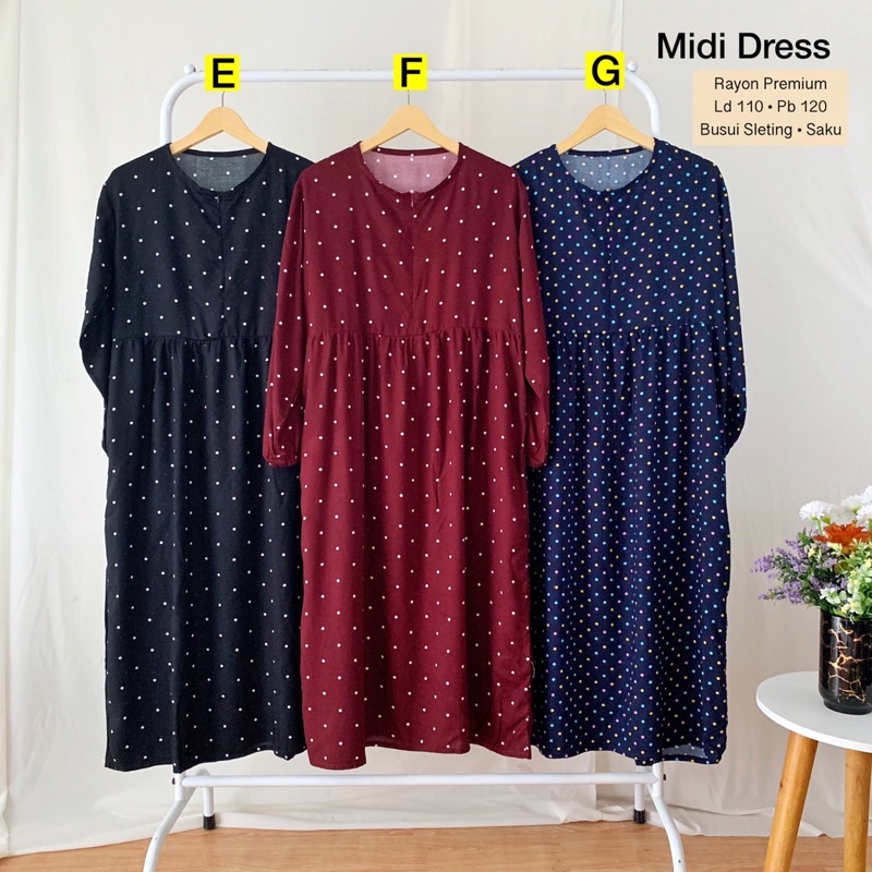 MIDI DRESS RAYON BUSUI