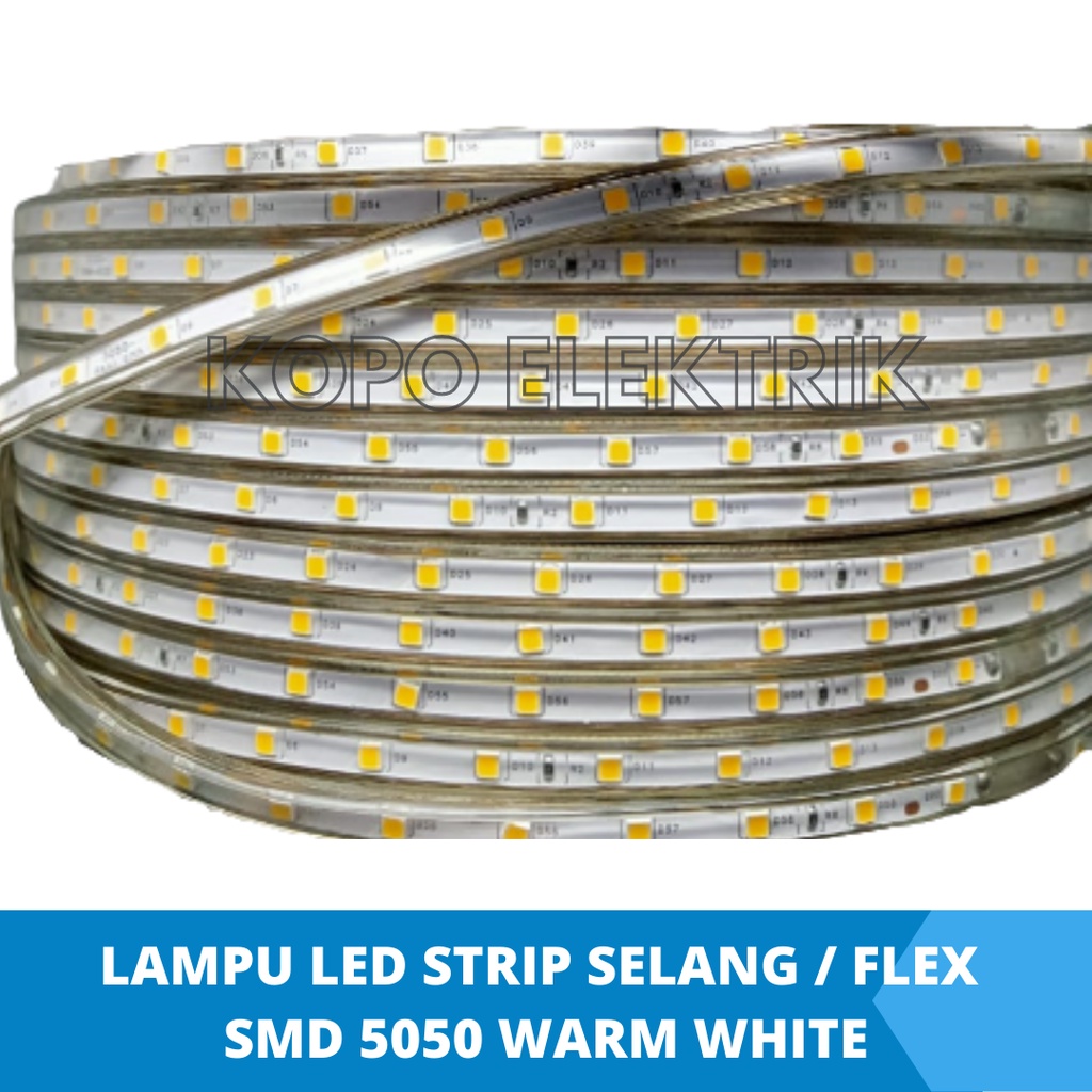 ( 5 Meter ) Lampu Led Strip Selang 5050 + Soket