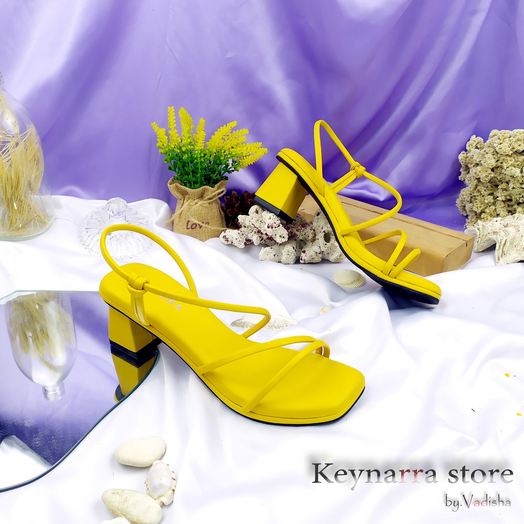VADISHA ACAXIA Sendal Wanita, Sendal Heels/ Sendal Hak Tahu 5cm MT-34 By.Keynarra Store