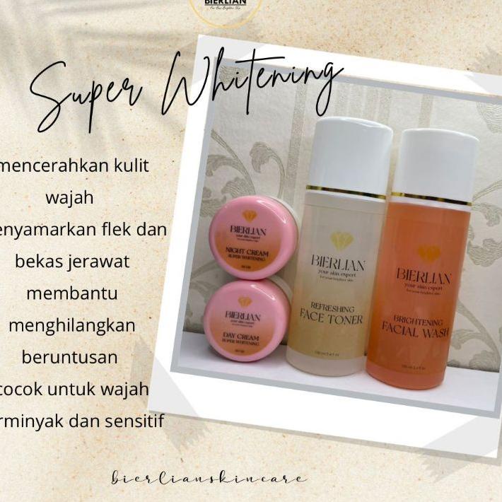 11.11✔️(Free Pouch+Free Gift) PAKET CREAM WAJAH BIERLIAN, SUPER WHITENING,WHITE GLOWING,ACNE,FLEK|KD