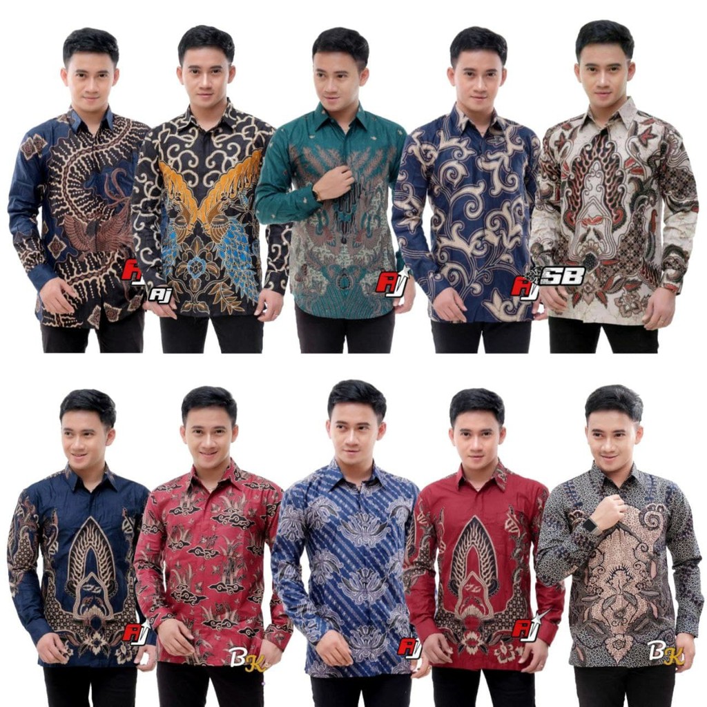 Kemeja Batik Pria Lengan Panjang Batik Pekalongan Hem Batik Panjang Premium