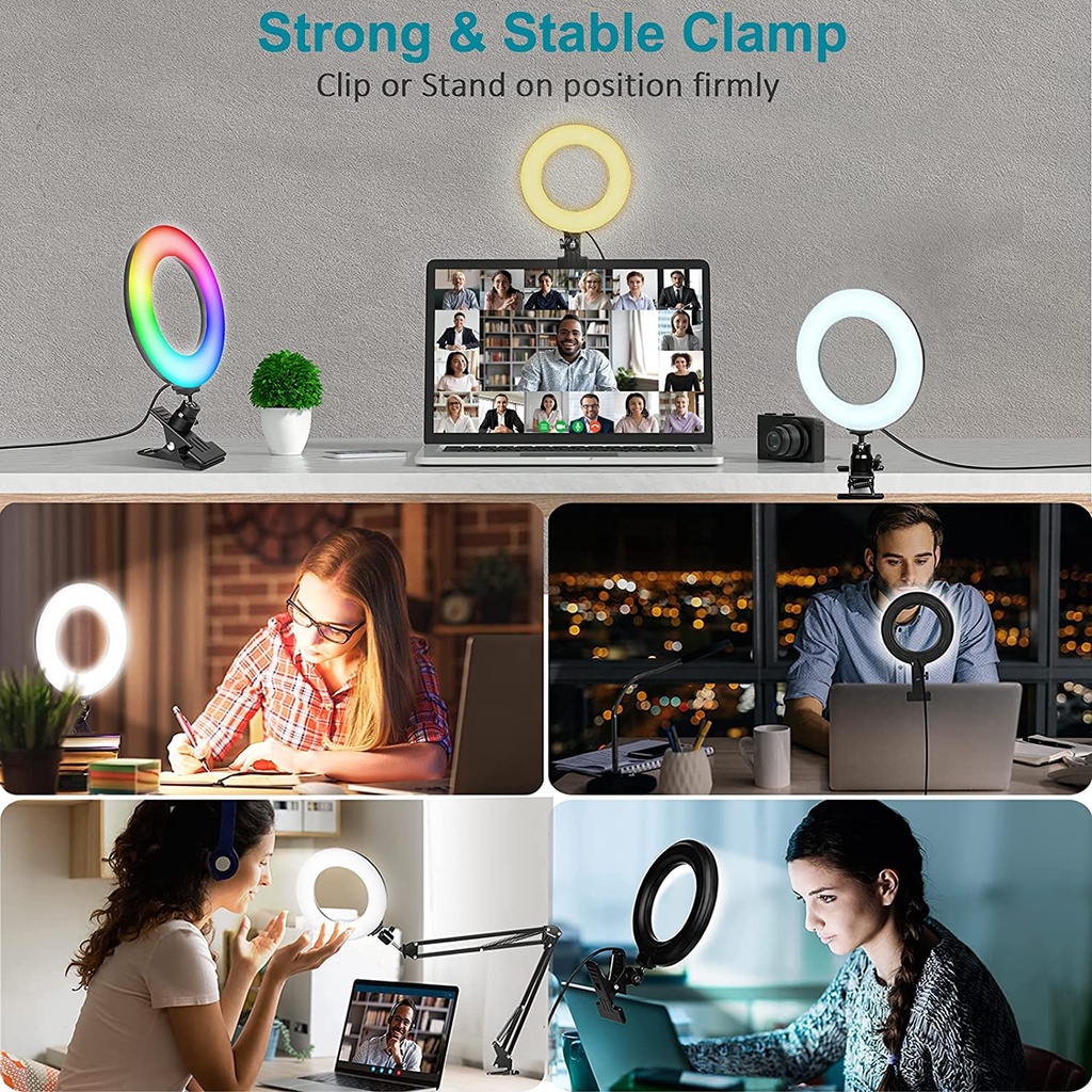 RGB Desk LED Ring Light 4.5-inch- Professional Live Stream