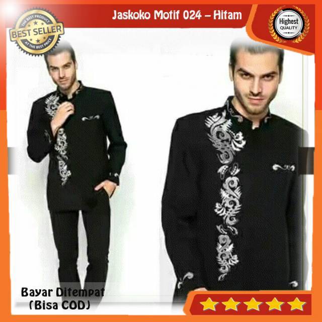 Jas Koko, Jas Koko Bordir, Jas Koko Modern, Jas Koko Polos, Jaskoko Motif 024 Hitam
