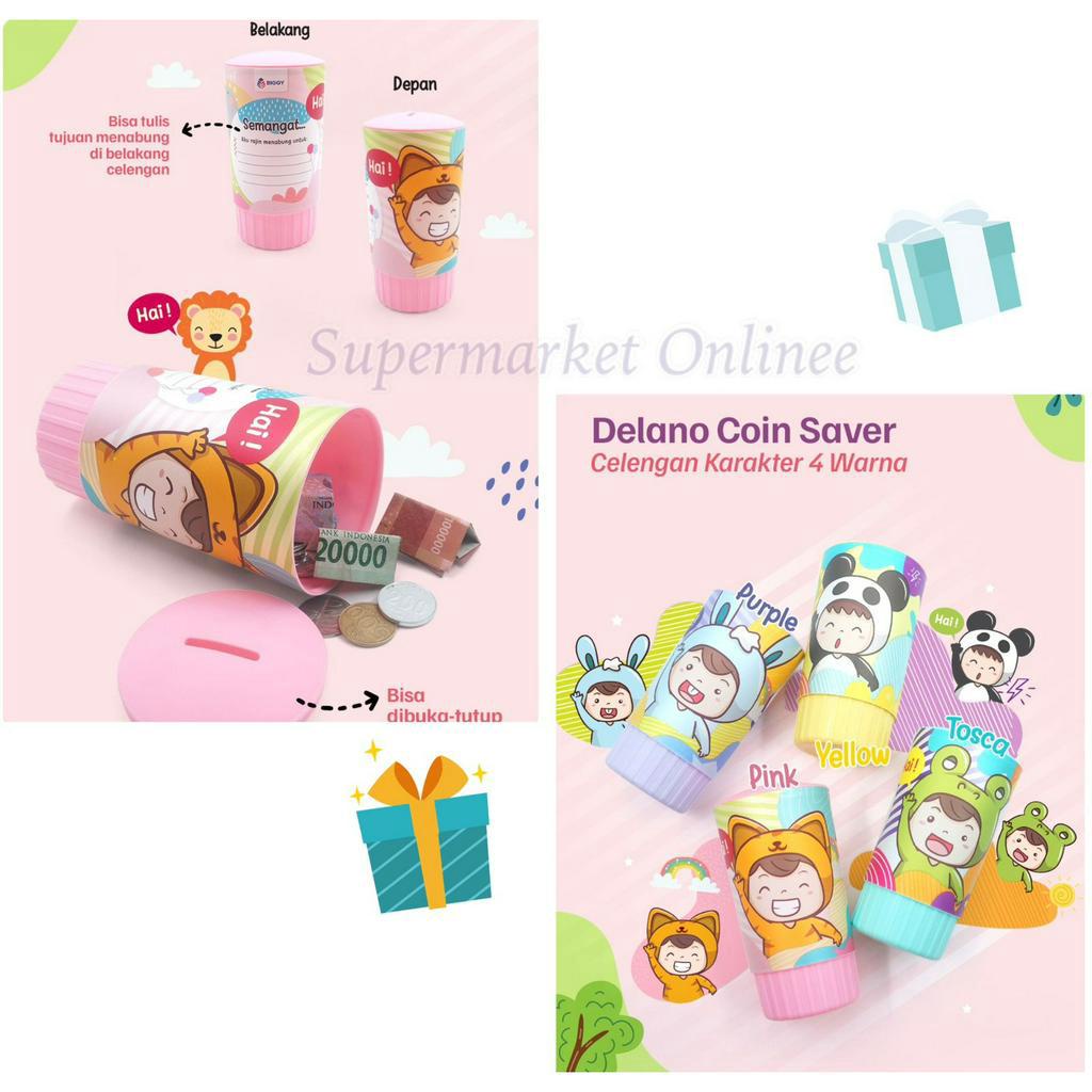 Celengan Anak Anak Celengan Murah Motif Karakter Tempat Simpan Uang Koin Bank Delano Smart Coin Saver Thumbler Souvenir Ulang Tahun Celangan 2 in 1 Botol Minum Serbaguna