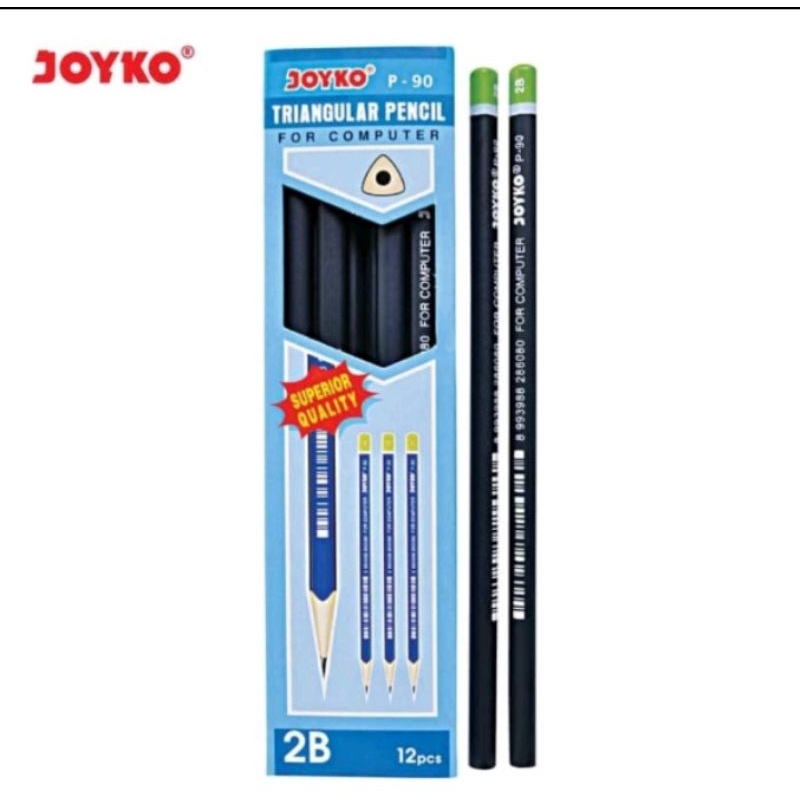 

Pencil / Pensil Joyko 2B P-90 Triangular Pencil Ecer (4pcs)