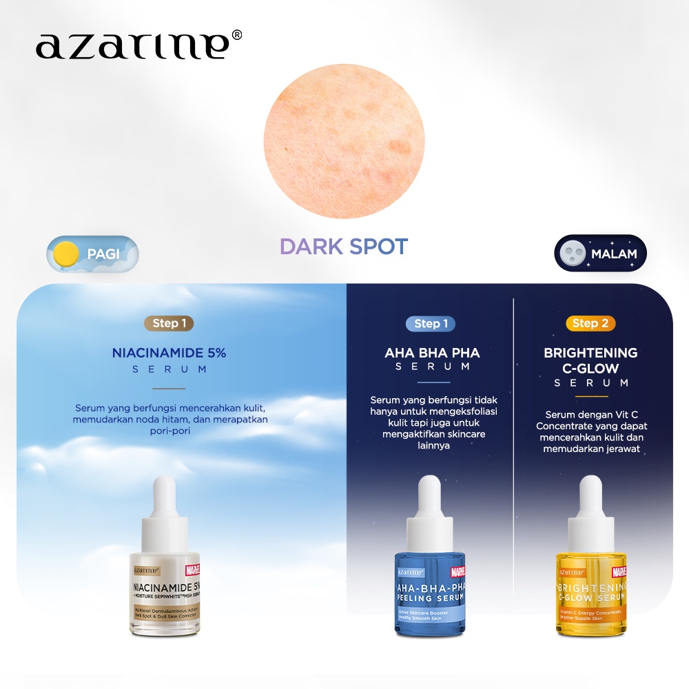 ★ BB ★  Azarine Niacinamide 5% + Moisture Sepiwhite Serum 20ml - Serum Marvel