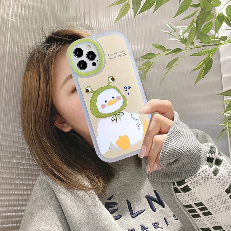 Soft Case Bahan TPU Motif Bebek Kawaii Untuk iPhone 7 8 Plus 6 6s 13 12 11 Pro MAX X XR XS MAX SE 2020