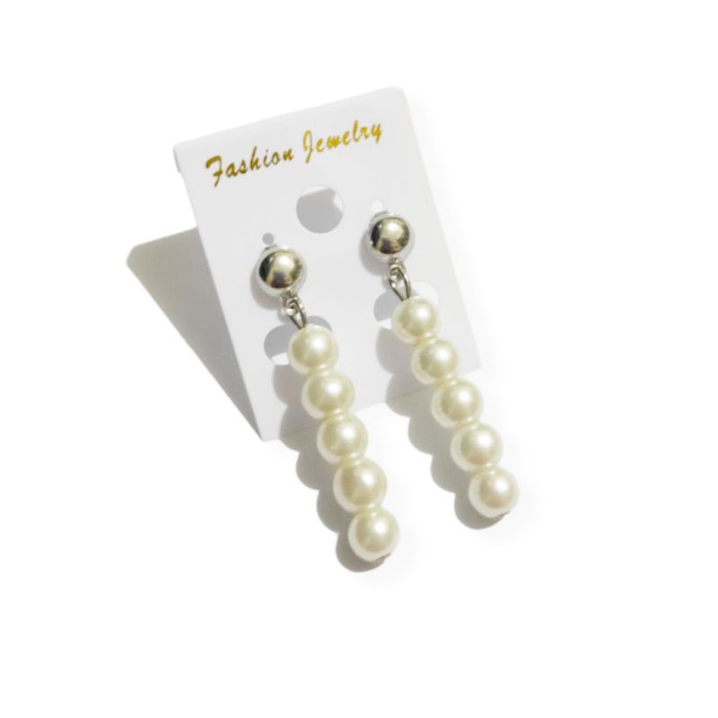 Amber Pearl Stud Earrings Anting Tusuk Mutiara Korea Pearls