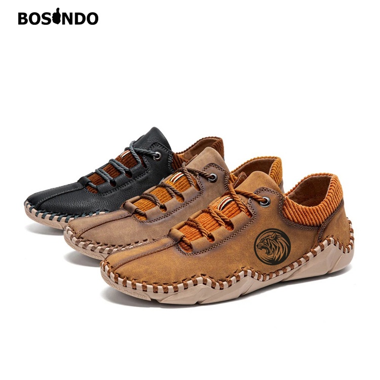 BOSINDO✔ B-01 - Sepatu Sneakers Pria kulit import original-sepatu fashion pria terbaru