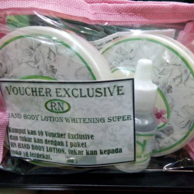 Paket exclusive RN Hand Body lotion whitening super Rp,  44.950