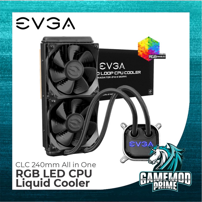 CPU COOLER EVGA CLC 240 RGB (400-HY-CL24-V1) LIQUID WATER