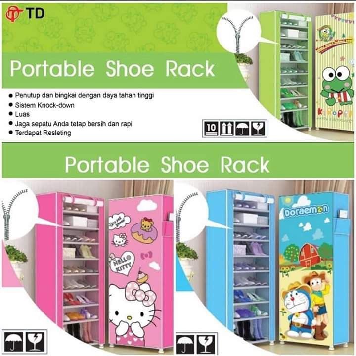 RAK SEPATU SUSUN 10 (RUANG 9) MOTIF RAK SEPATU PORTABLE