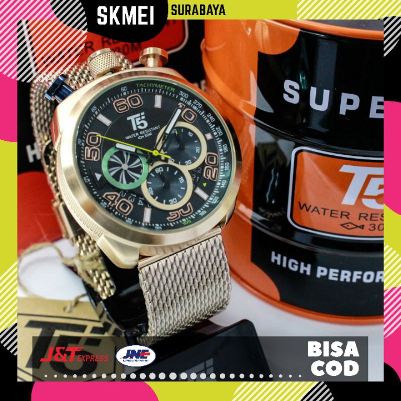 JAM TANGAN PRIA ANTI AIR T5 H3748G ORIGINAL