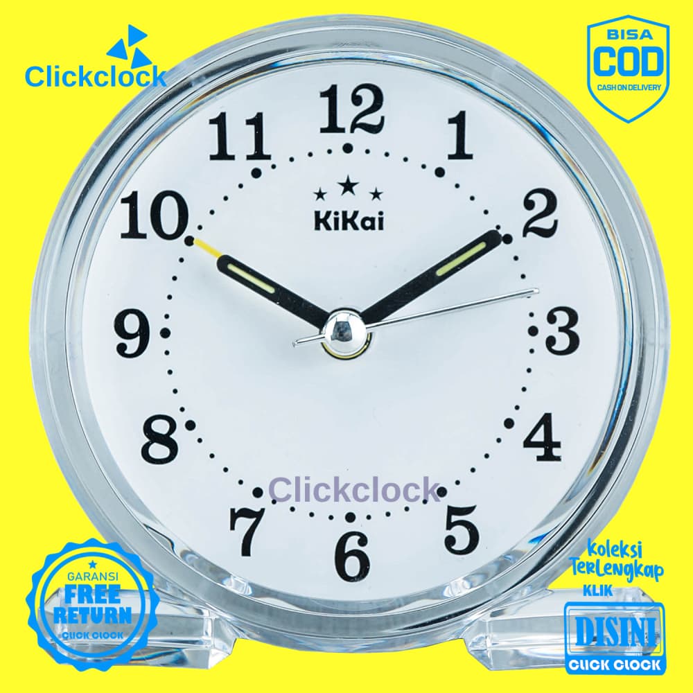 Jam Weker Quartz Jam Meja Masjid Minion Kaligrafi Kaiwa 8888 Kecil Unik Lucu Step Movement