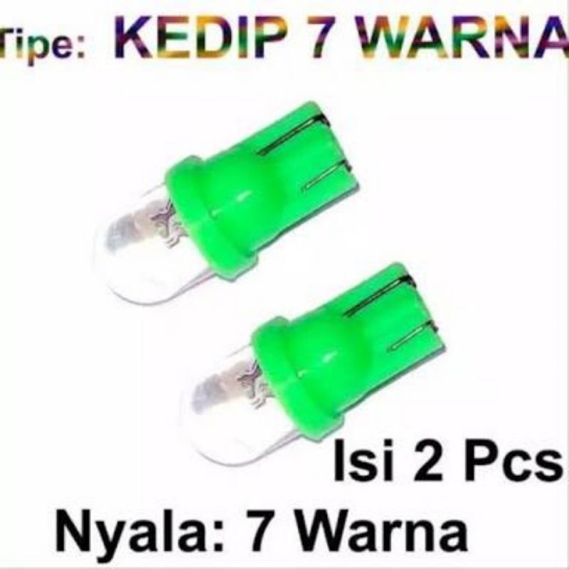 Lampu sen senja colok RGB 7 warna T10