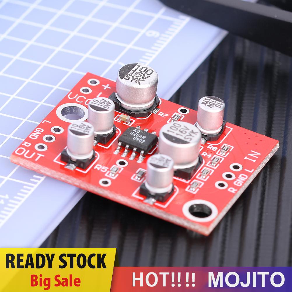 Modul Board Preamplifier Power Amplifier Stereo Dc 5-15v Ad828