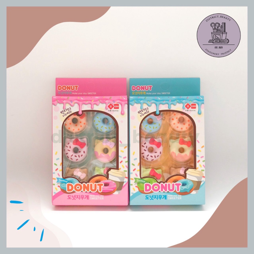 

PENGHAPUS DONAT ERASER DONUT LUCU IMUT 1 SET 6 PCS LUCU PENGHAPUS IMUT MURAH BISA COD