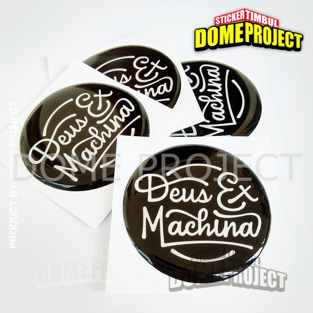 STIKER MOTOR TIMBUL EMBLEM 3D MOTOR KACA MOBIL KOPER DEUS EX MACHINA STICKER AESTHETIC KEREN SATUAN IMPORT